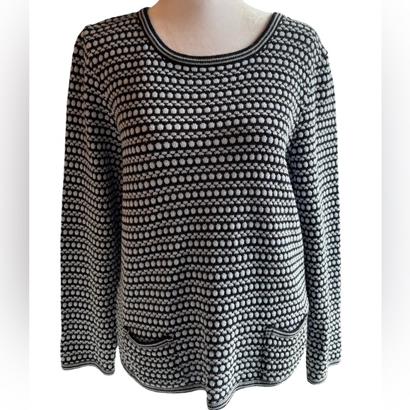 Skovhuus Sweaters - Skovhuus Women’s Long Sleeved Patterned Sweater Color Blue